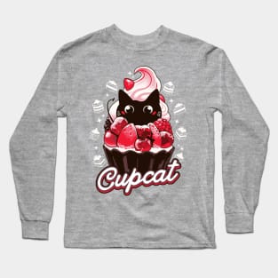 Cupcat - Cute Food Cat Long Sleeve T-Shirt